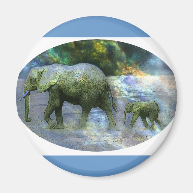 Afrikanischer Elefant Magnet (Vorne)