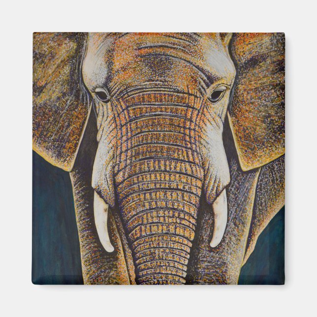Afrikanischer Elefant Magnet (Vorne)