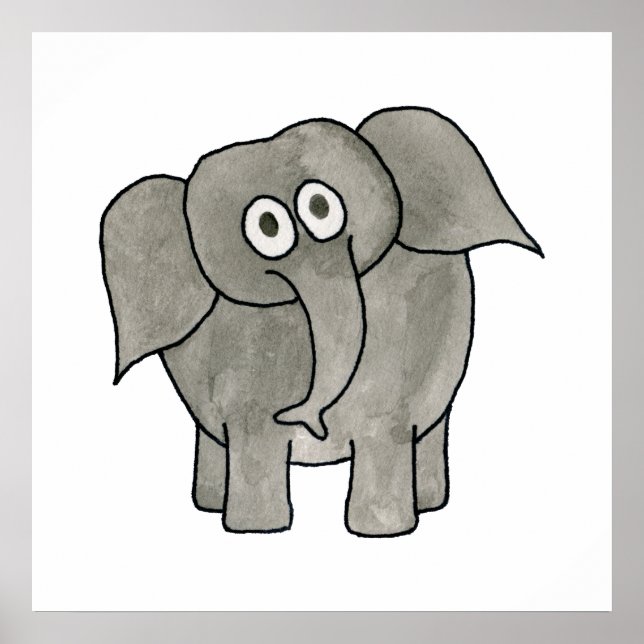 Afrikanischer Elefant. Poster (Vorne)