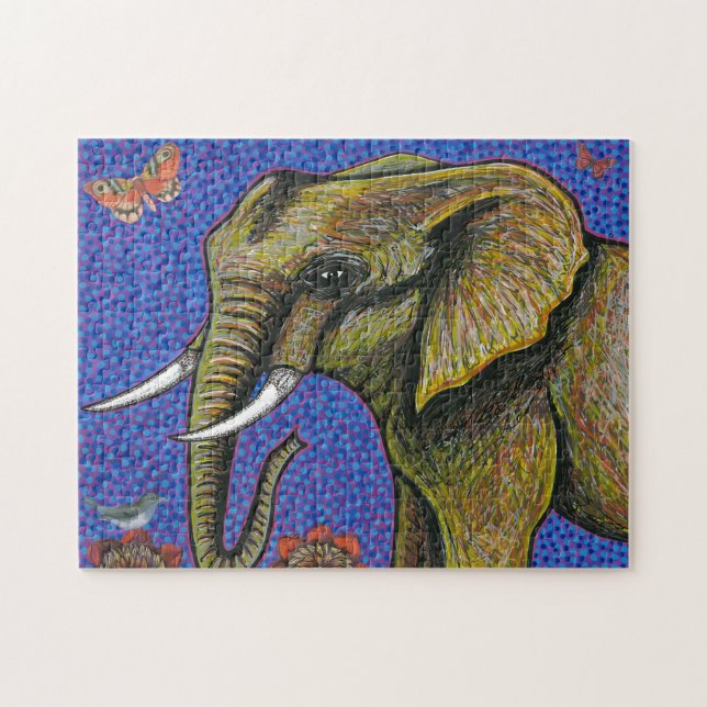 Afrikanischer Elefant-Puzzlespiel Puzzle (Horizontal)