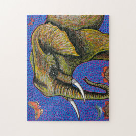 Afrikanischer Elefant-Puzzlespiel Puzzle