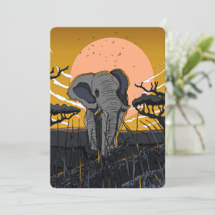Afrikanischer Elefant Save The Date