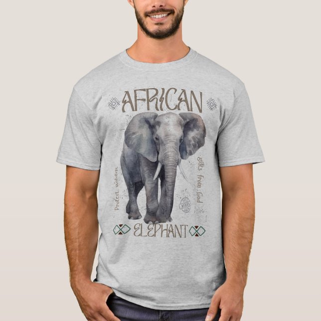 Afrikanischer Elefant: Schutz unserer Wildtiere T-Shirt (Vorderseite)