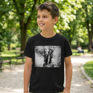 Afrikanischer Elefant Schwarz-Weiß-Aquarell T-Shirt