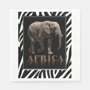 AFRIKANISCHER ELEFANT SERVIETTE