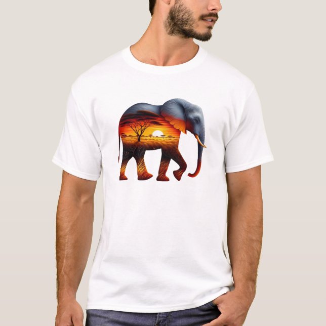 Afrikanischer Elefant-T - Shirt (Vorderseite)