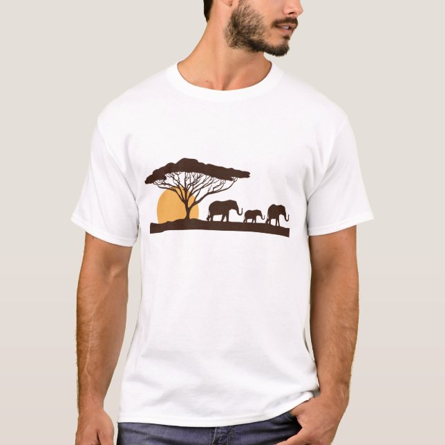Afrikanischer Elefant T-Shirt (Vorderseite)