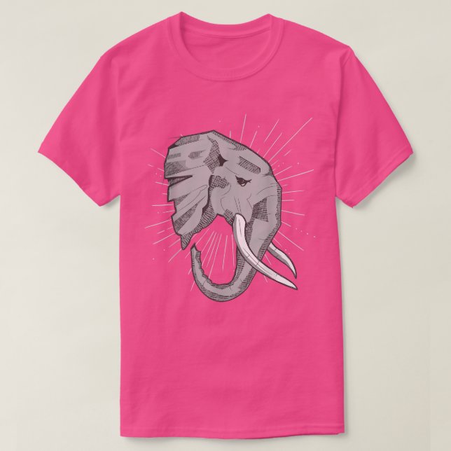 Afrikanischer Elefant T-Shirt (Design vorne)