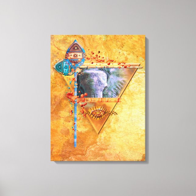 Afrikanischer Elefant "THE MIGHTY TRIBE" Leinwanddruck (Vorderseite)