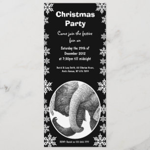 Afrikanischer Elefant-WeihnachtsParty Einladung