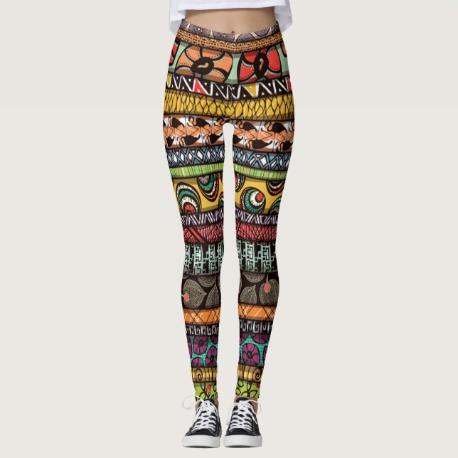 Afrikanischer Entwurf Leggings (Vorderseite)