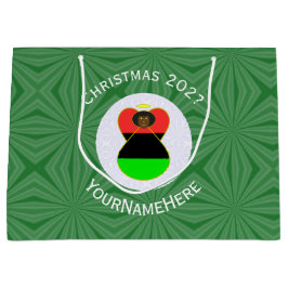 Afrikanischer Fahweihnachtsgel personalisiert Große Geschenktüte