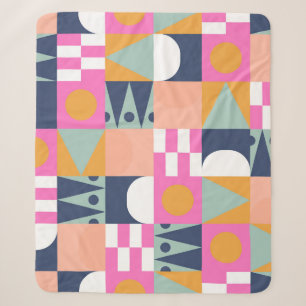 Afrikanischer Farbblock, geometrisches Muster. Sherpadecke