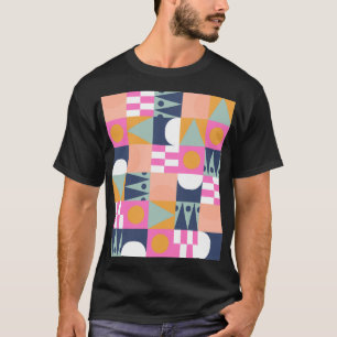 Afrikanischer Farbblock, geometrisches Muster. T-Shirt