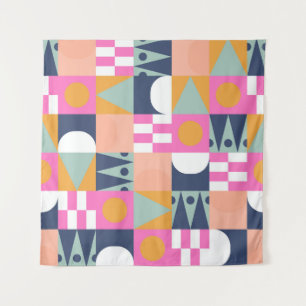 Afrikanischer Farbblock, geometrisches Muster. Wandteppich