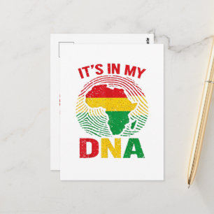 Afrikanischer Fingerabdruck Schwarze Geschichte Postkarte