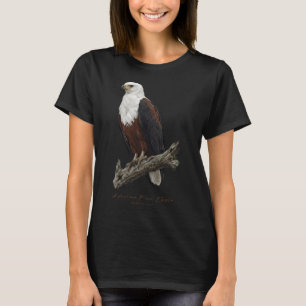 Afrikanischer Fischadler auf rustikalem Ast T-Shirt