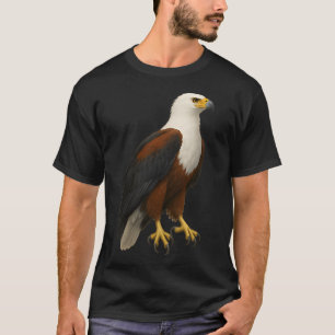 Afrikanischer Fischadler Greifvogel Fliesen Kunst T-Shirt
