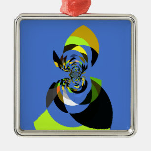 Afrikanischer Frau-Vektor-Design-Kunstausdruck Silbernes Ornament
