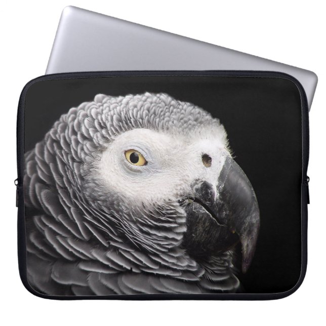Afrikanischer Grau Laptopschutzhülle (Vorderseite)