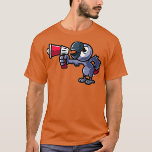 Afrikanischer Grau-Papagei-Entwurf für einen Vogel T-Shirt