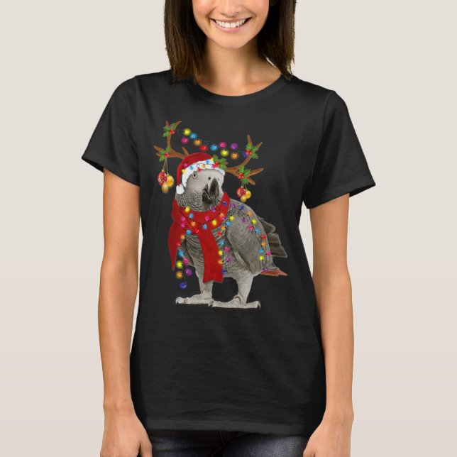 Afrikanischer Graupapagei Gorgeous Reindeer Christ T-Shirt (Vorderseite)