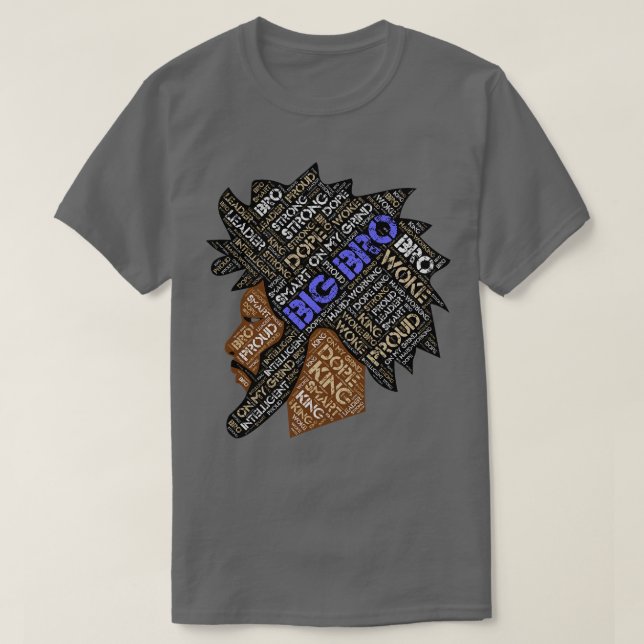 Afrikanischer Großer Bruder Bro Ältere Geschwister T-Shirt (Design vorne)