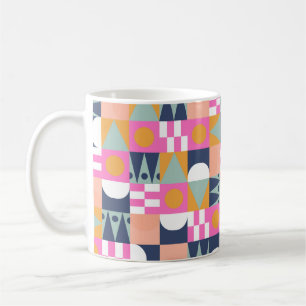 Afrikanischer, heller Block nahtlos Muster. Geome Kaffeetasse
