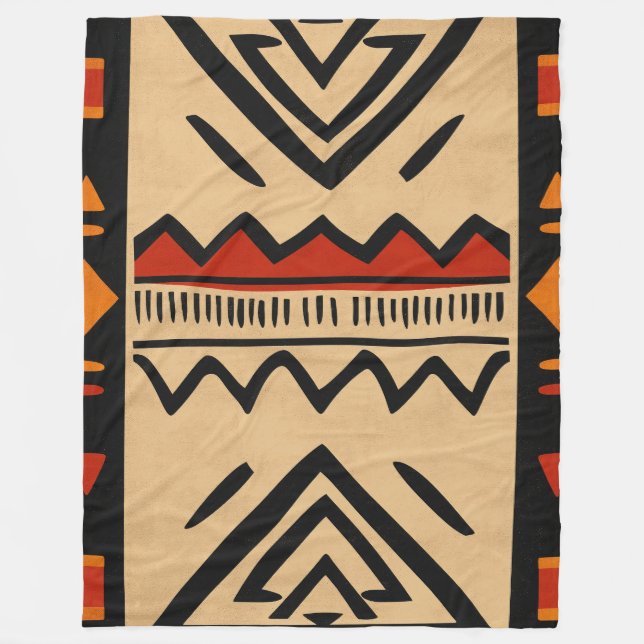 Afrikanischer Hintergrund in warmen Farben Fleecedecke (Vorderseite)