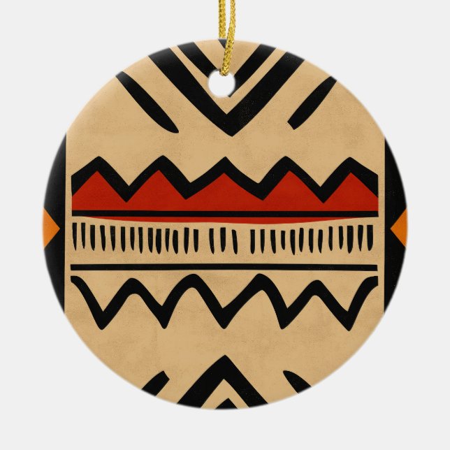 Afrikanischer Hintergrund in warmen Farben Keramik Ornament (Vorne)