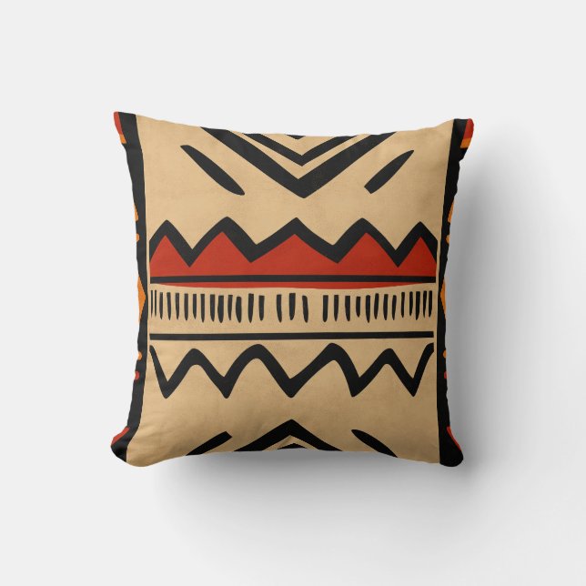 Afrikanischer Hintergrund in warmen Farben Kissen (Vorderseite)