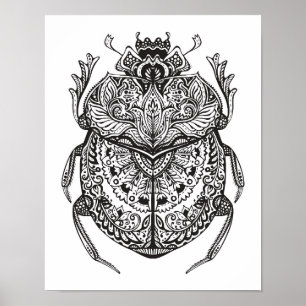 Afrikanischer Käfer Zendoodle 2 Poster