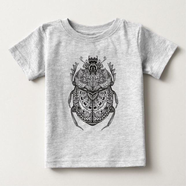 Afrikanischer Käfer Zendoodle Baby T-shirt (Vorderseite)