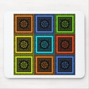 Afrikanischer karierter Muster-Kunstdruck Mousepad