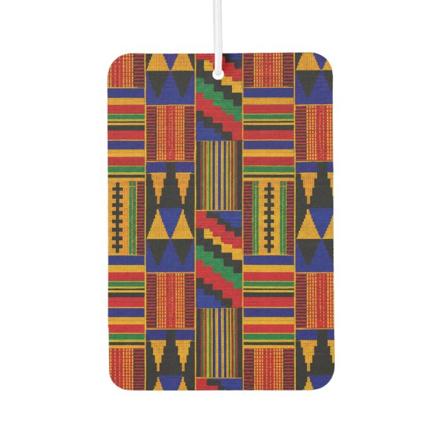Afrikanischer Kente-Stoff Autolufterfrischer (Vorderseite)