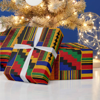 Afrikanischer Kente-Stoff Geschenkpapier