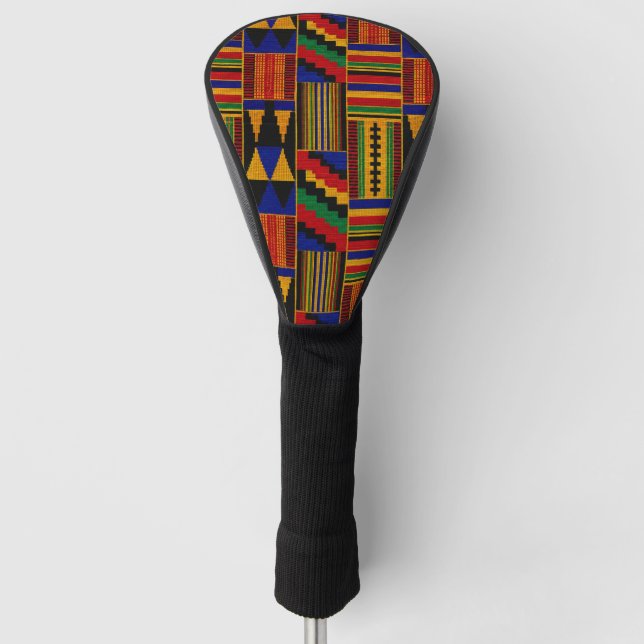 Afrikanischer Kente-Stoff Golf Headcover (Vorderseite)