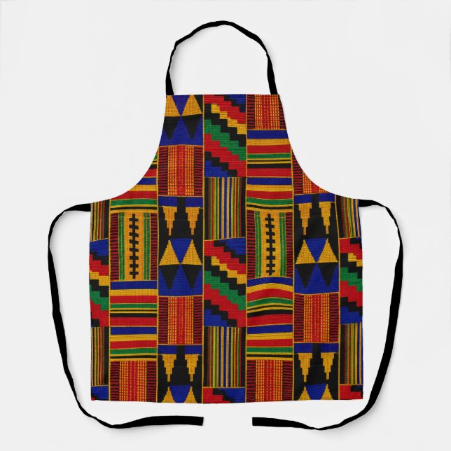 Afrikanischer Kente-Stoff Schürze (Vorderseite)