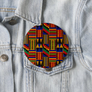 Afrikanischer Kente-Stoffstil Button