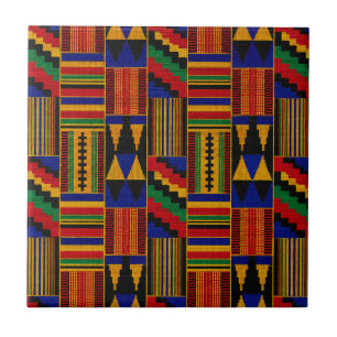 Afrikanischer Kente-Stoffstil Fliese