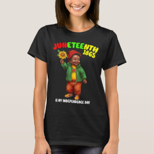 Afrikanischer Kindermädchen ist mein Unabhängigkei T-Shirt