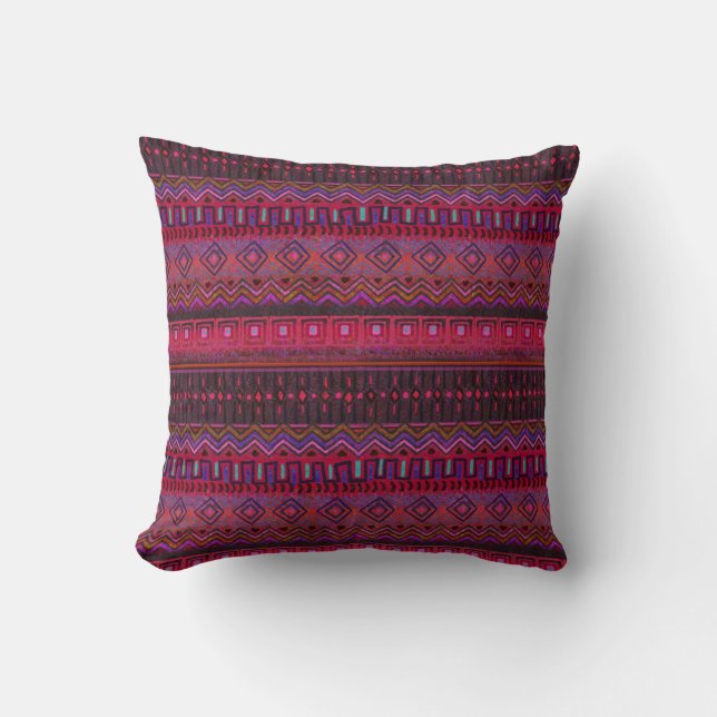 afrikanischer Kleiderstil | Boho Kissen (Vorderseite)