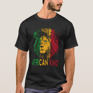 Afrikanischer König Afrika Flag Lion Black Men Wom T-Shirt