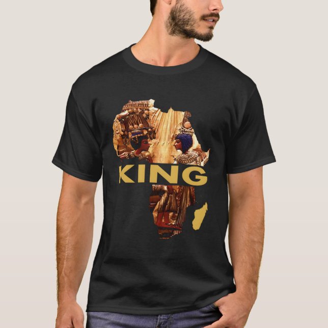 Afrikanischer König Männer Ägyptische Kleidung Kun T-Shirt (Vorderseite)