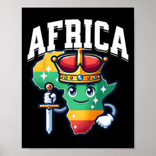 Afrikanischer Königin Ahnen Schwarzer Geschichtsmo Poster