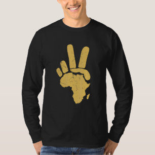 Afrikanischer Kontinent Frieden Afrikanischer Stol T-Shirt