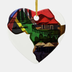 Afrikanischer Kontinent Keramikornament