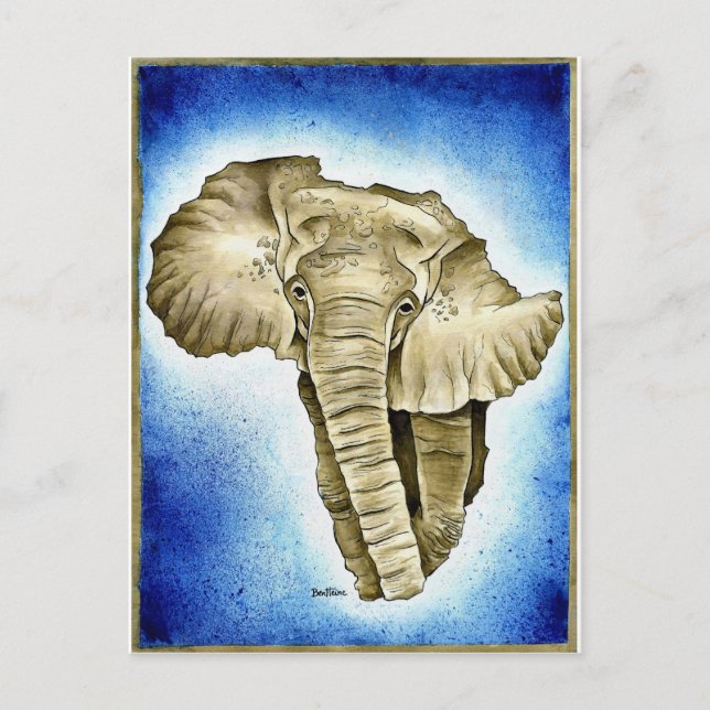 Afrikanischer Kontinent Postkarte (Vorderseite)