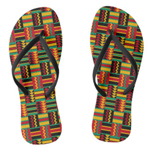 Afrikanischer Korbgeflecht-Stolz-rotes Flip Flops