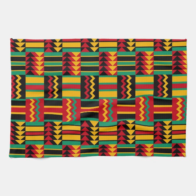 Afrikanischer Korbgeflecht-Stolz-rotes Handtuch (Horizontal)